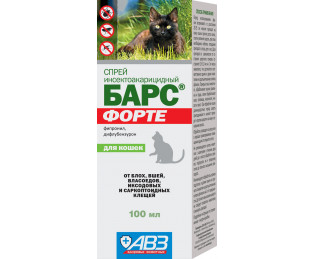 Барс форте спрей для кошек (на основе фипронила), 100мл